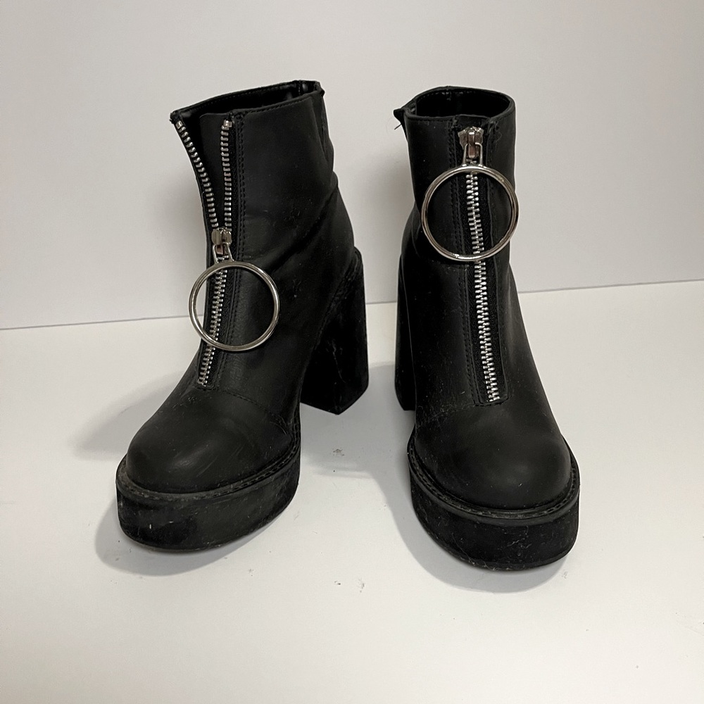 Black Platform Booties - image 4
